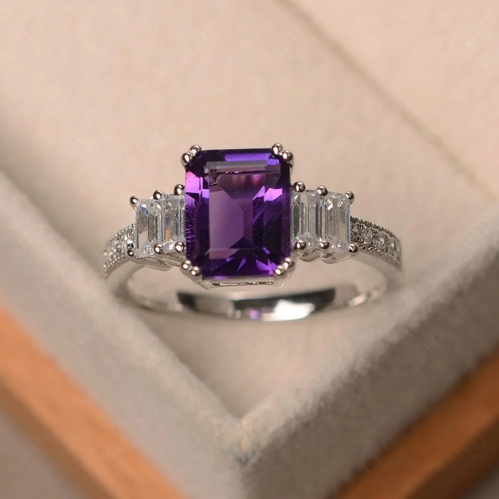 Amethyst Double Prong Engagement Ring - Image 29