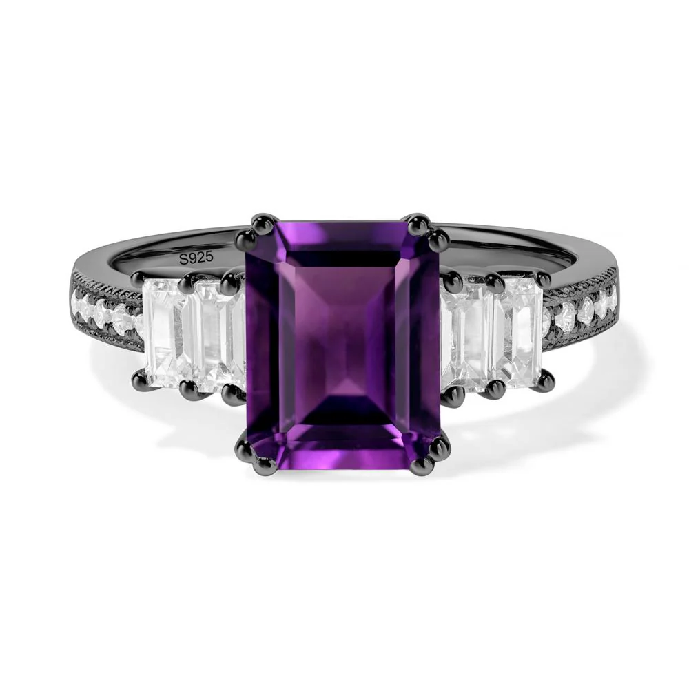 Amethyst Double Prong Engagement Ring - Image 6