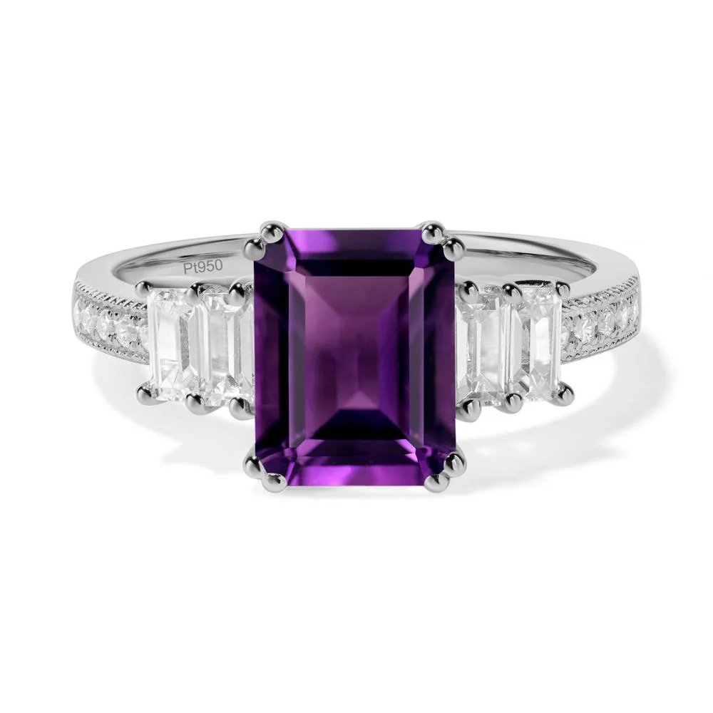 Amethyst Double Prong Engagement Ring - Image 8