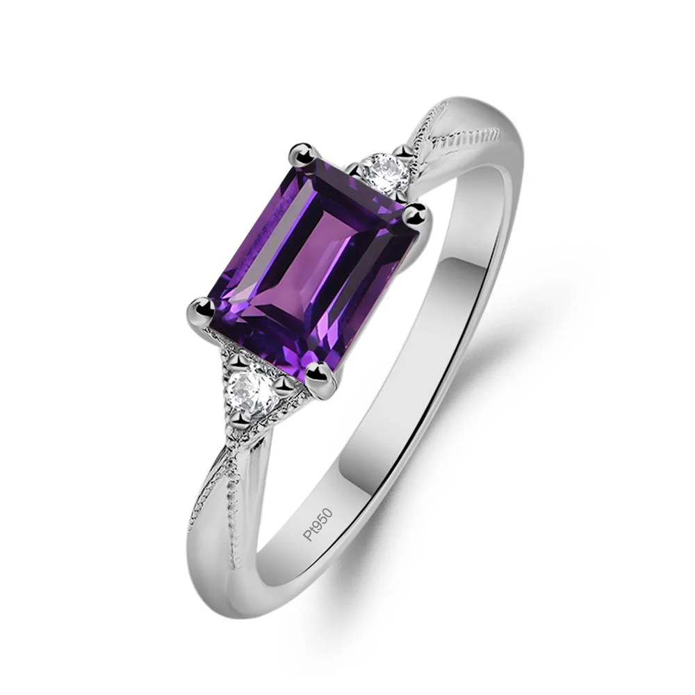 Amethyst Milgrain Ring - Image 6
