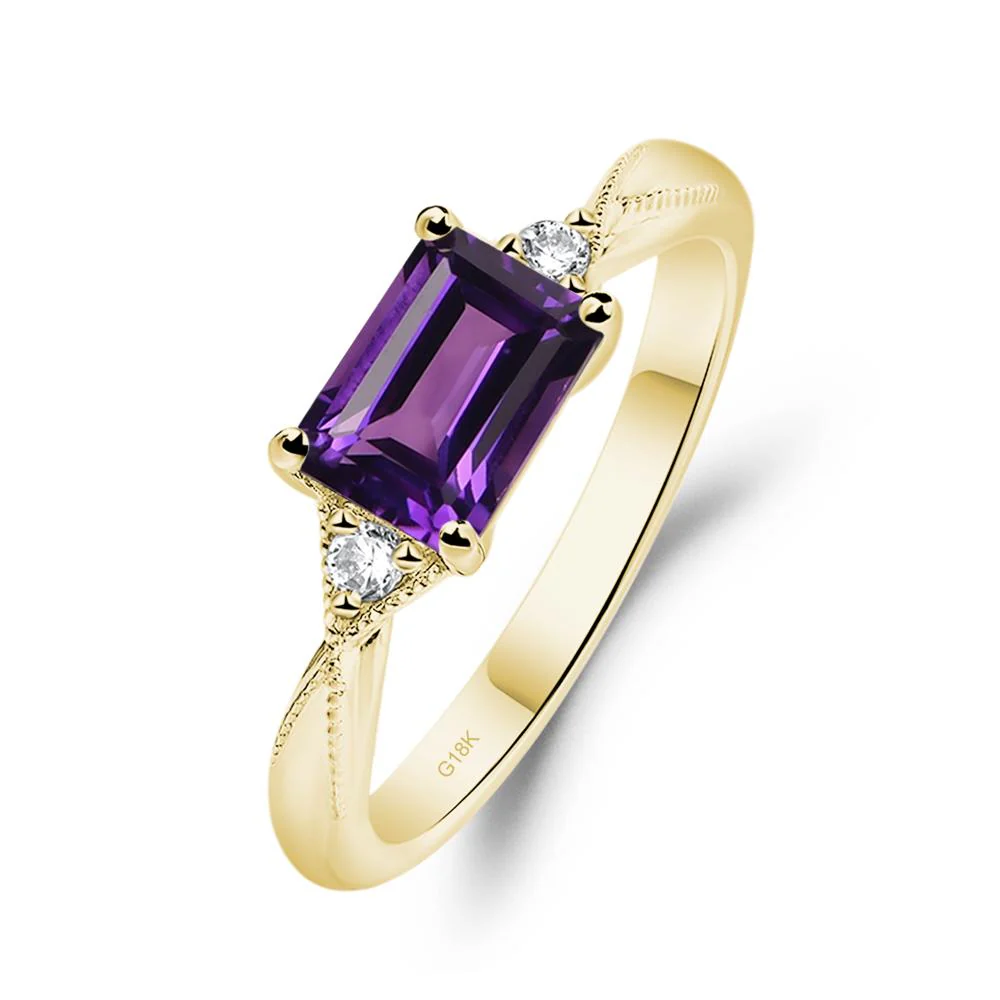 Amethyst Milgrain Ring - Image 8