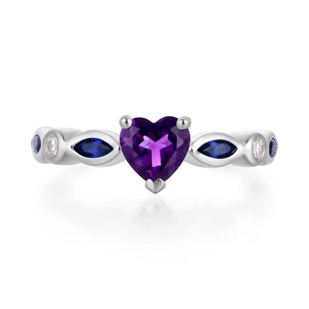 Heart Amethyst Ring - Image 3