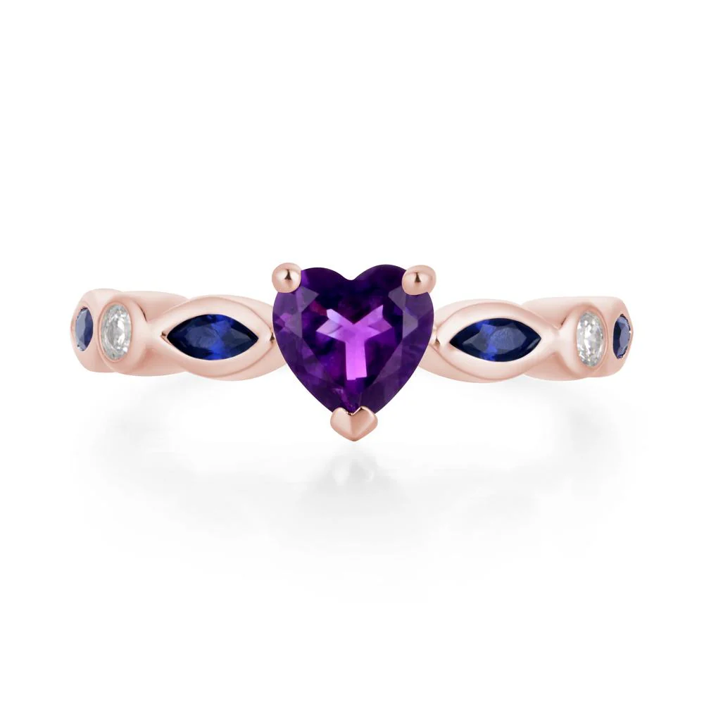 Heart Amethyst Ring - Image 9