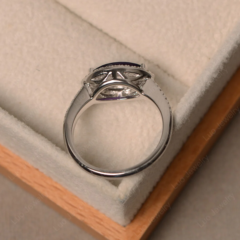 Amethyst Marquise Halo Ring - Image 3