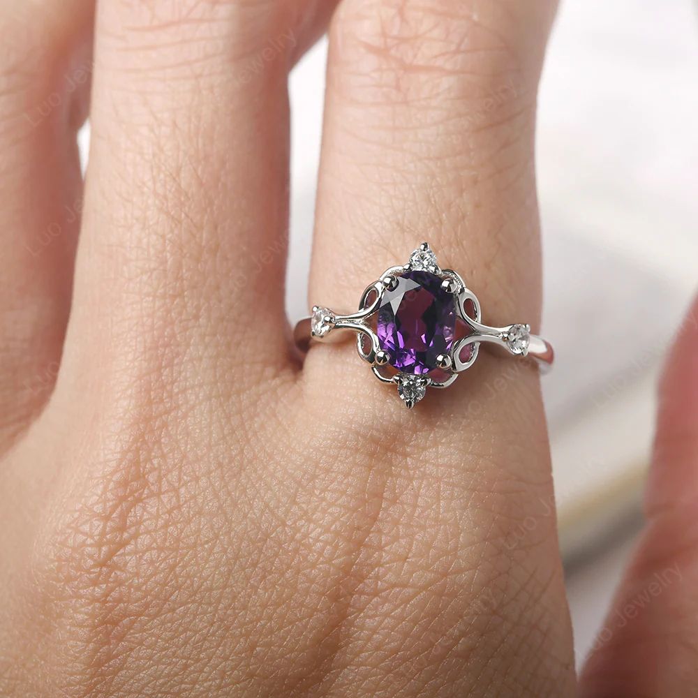 Amethyst Art Deco Amethyst Ring - Image 5