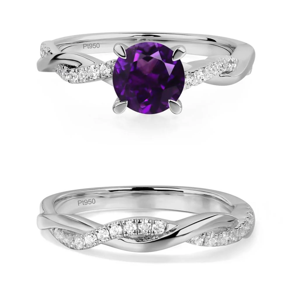 Amethyst Twist Engagement Ring - Image 25