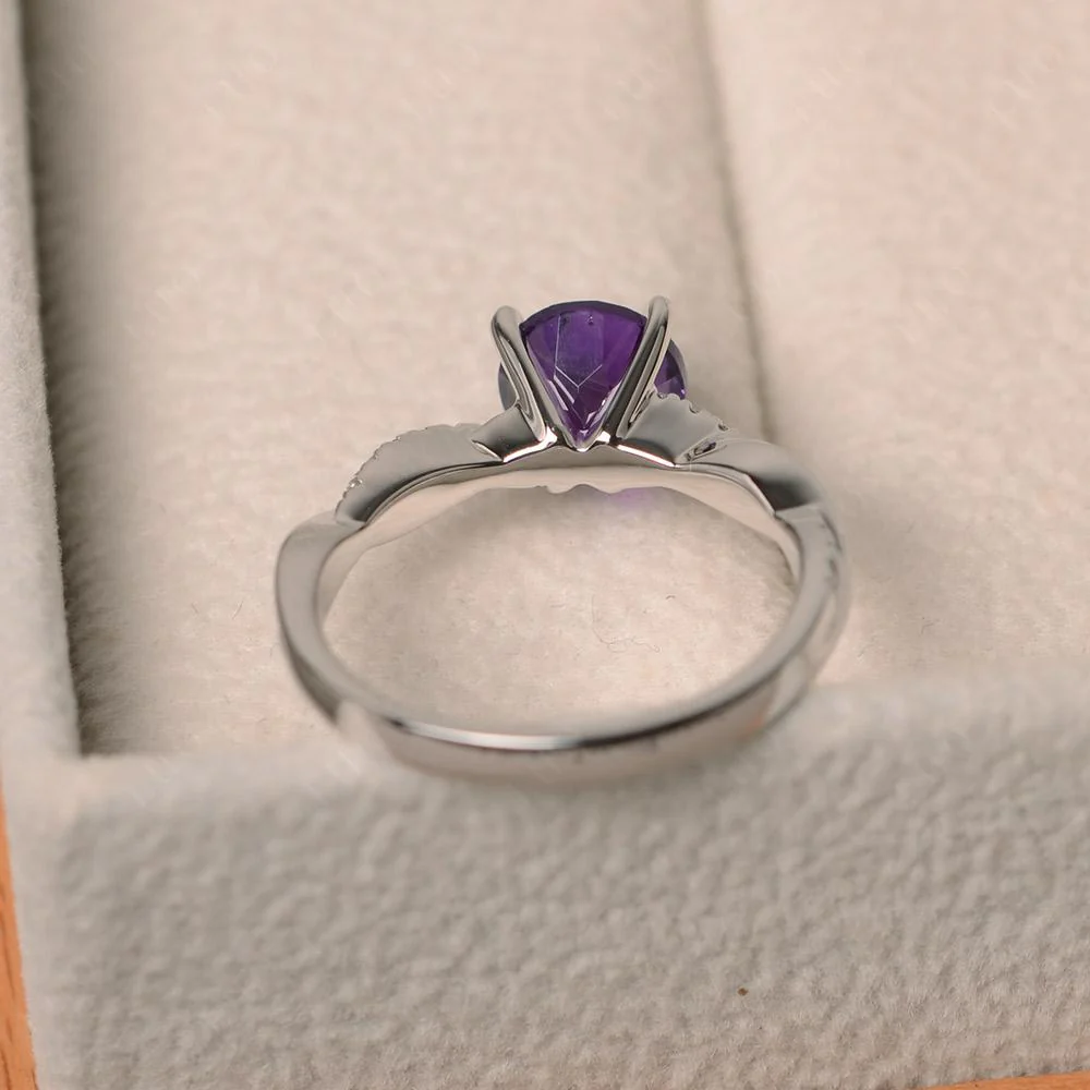 Amethyst Twist Engagement Ring - Image 31