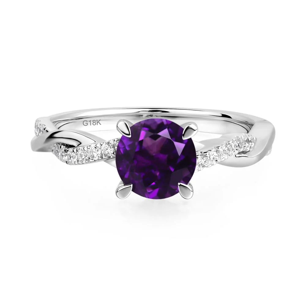 Amethyst Twist Engagement Ring - Image 6