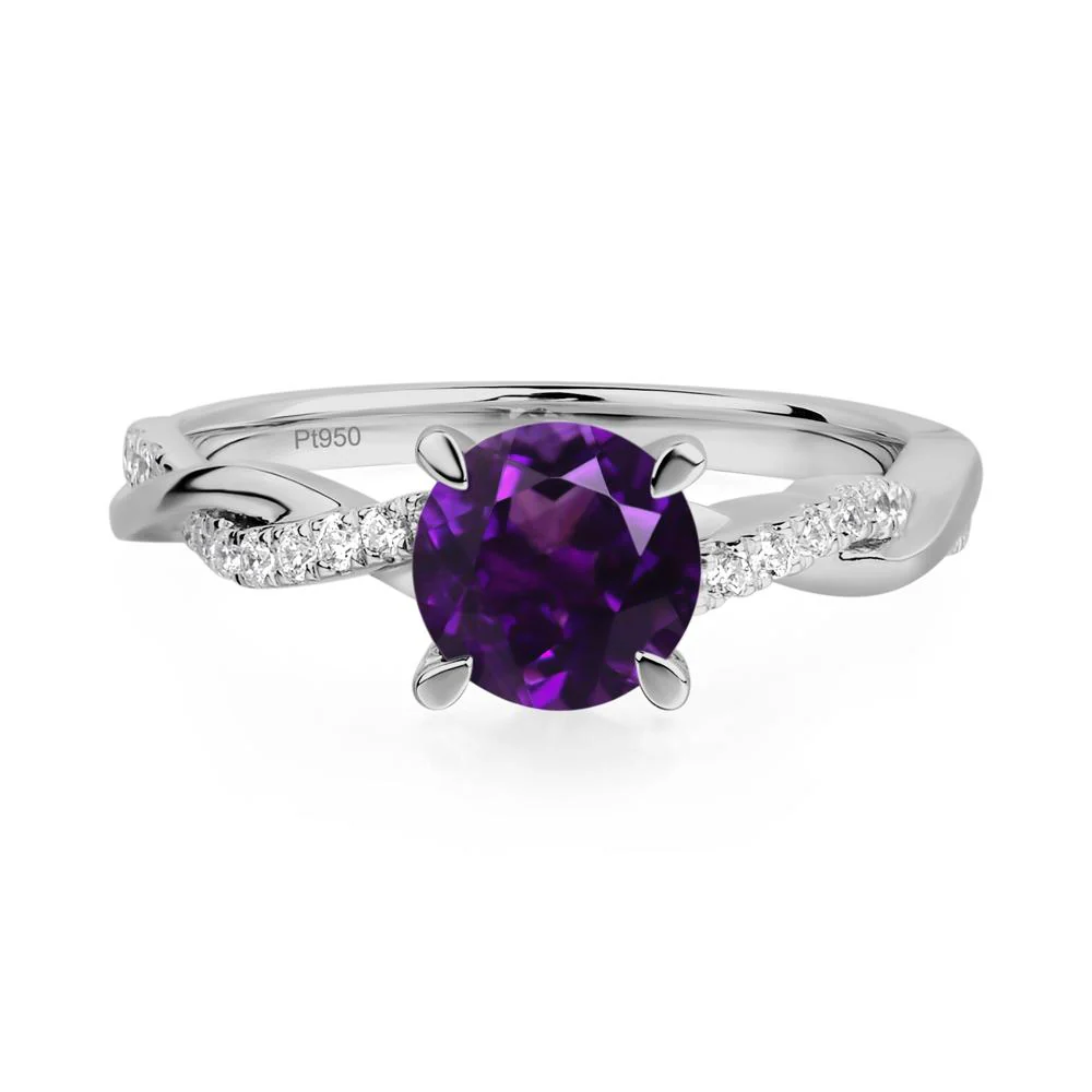 Amethyst Twist Engagement Ring - Image 8