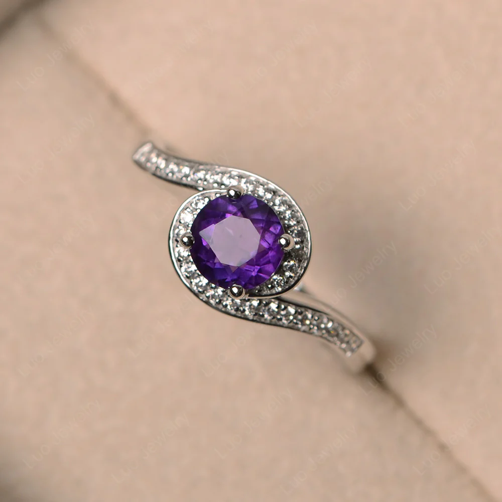 Amethyst Swirl Ring