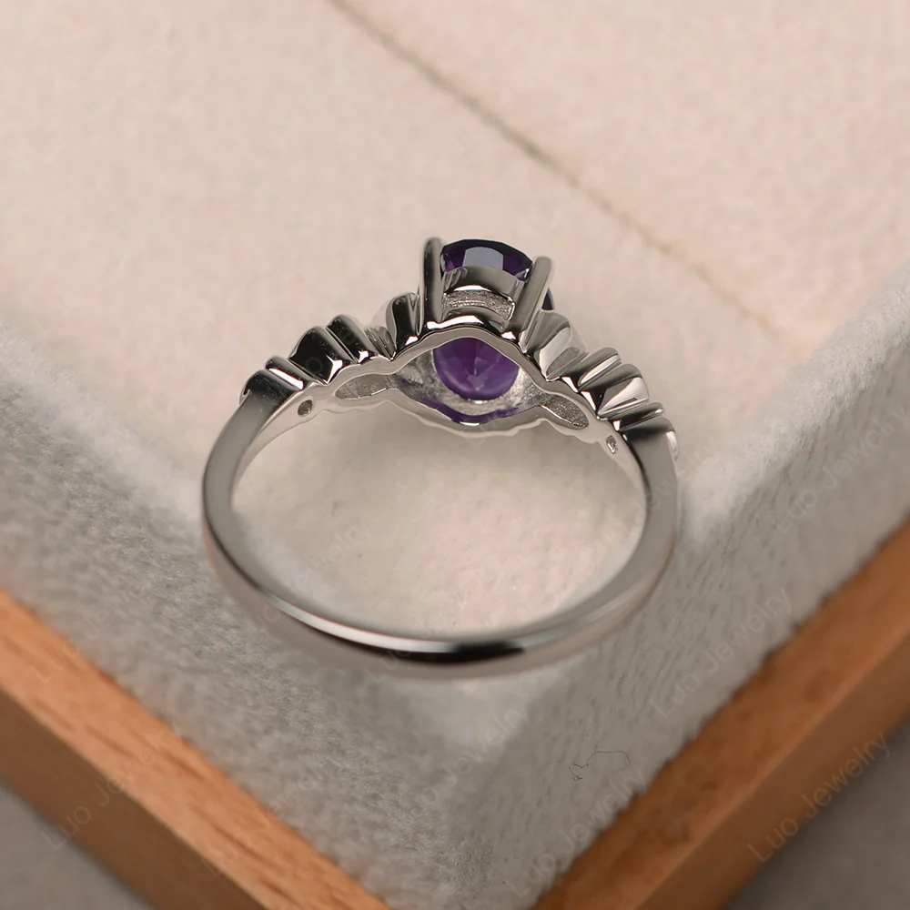 Amethyst Butterfly Engagement Ring - Image 2