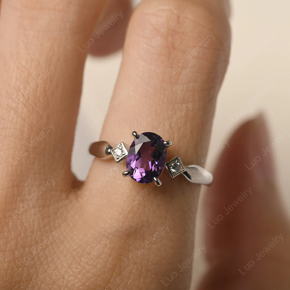 Antique Style Amethyst Ring - Image 5