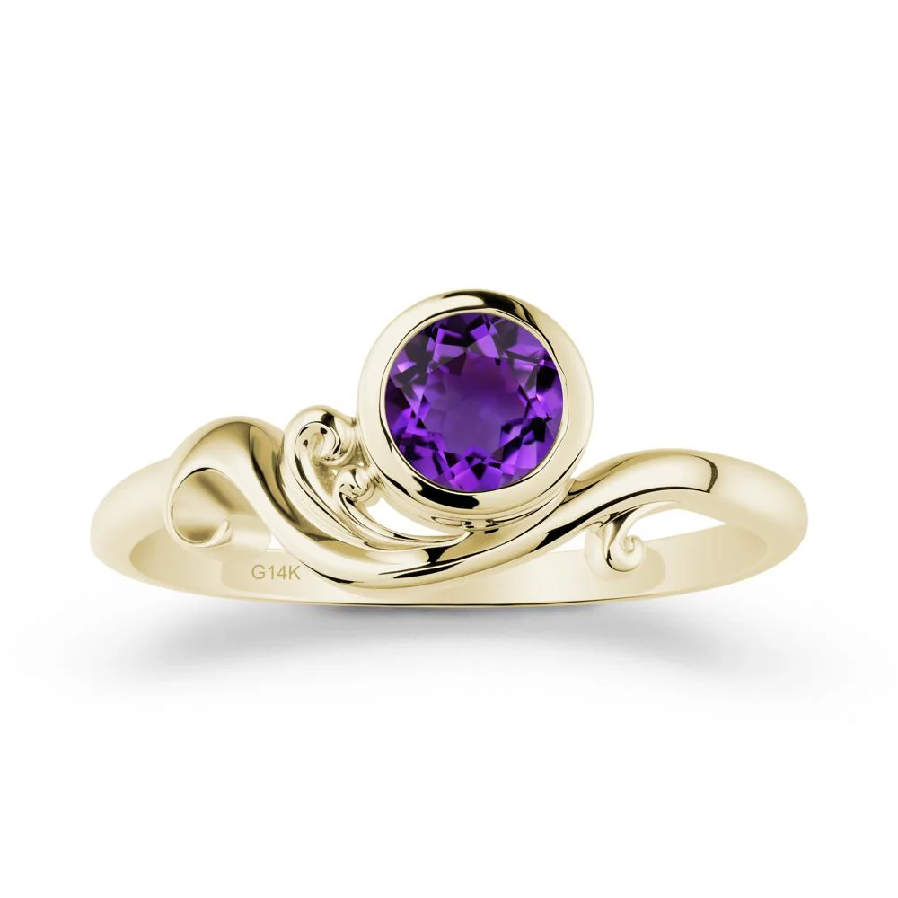 Amethyst Ring with Bezel Setting - Image 3