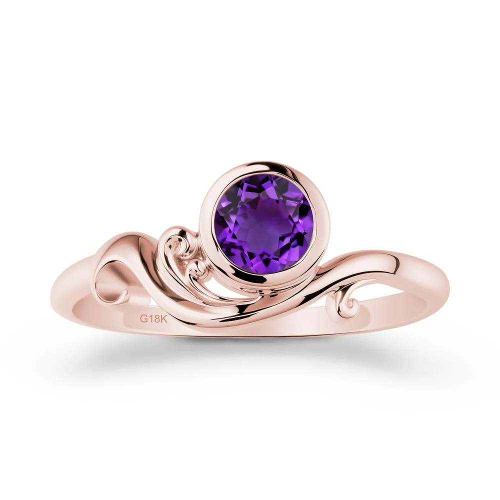 Amethyst Ring with Bezel Setting - Image 4