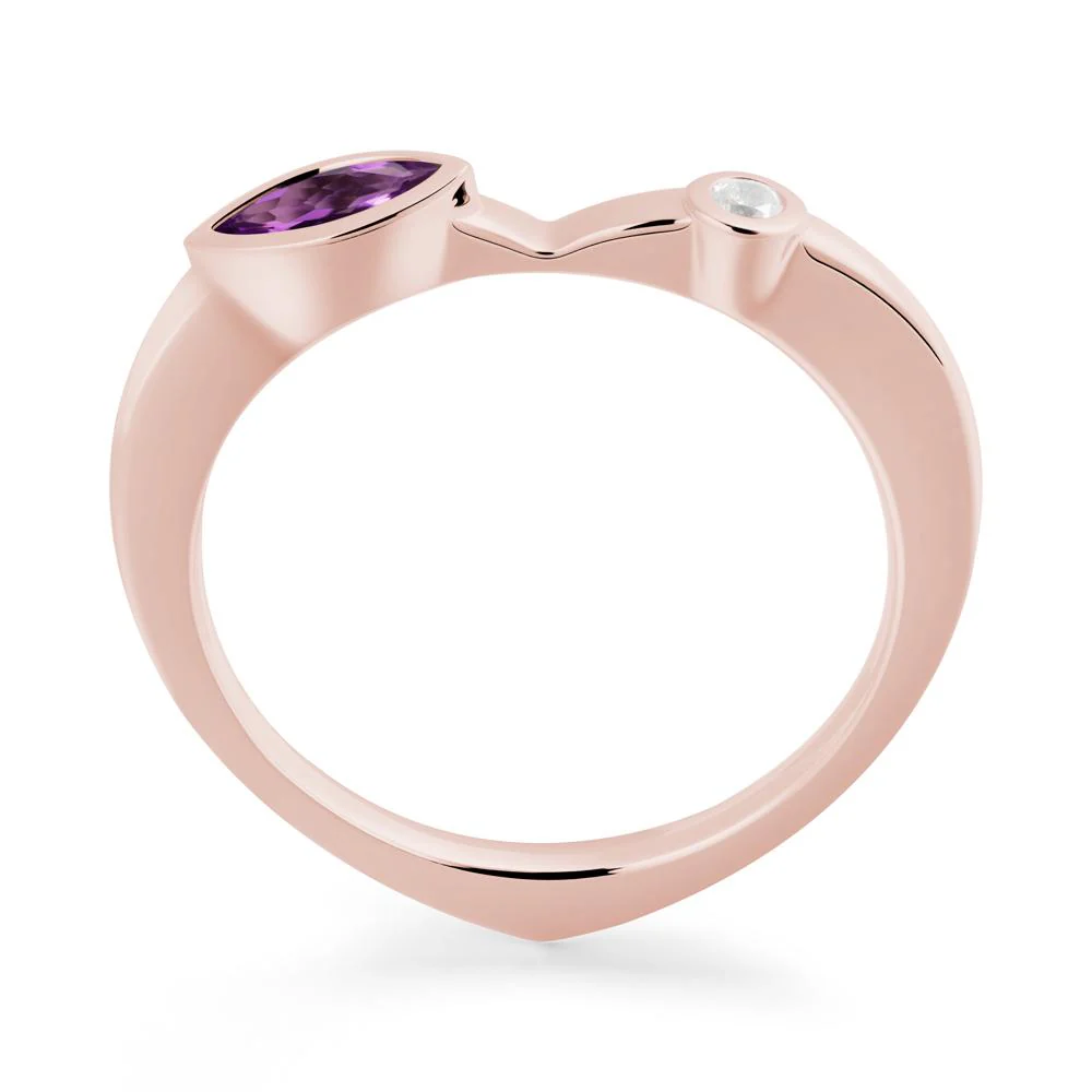 Amethyst Ring with Hidden Heart Design - Image 6