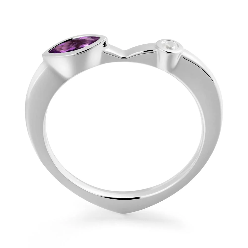 Amethyst Ring with Hidden Heart Design - Image 8