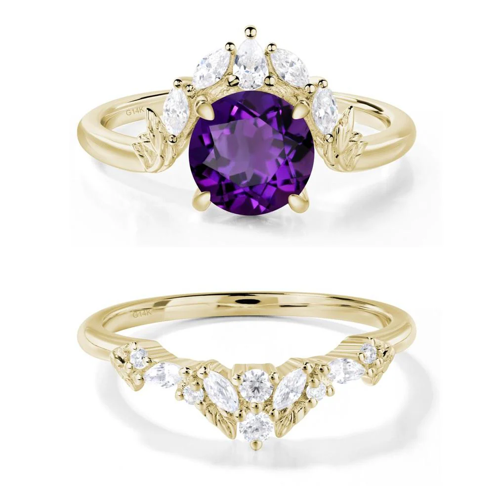 Amethyst Ring with Marquise Side Stone - Image 15