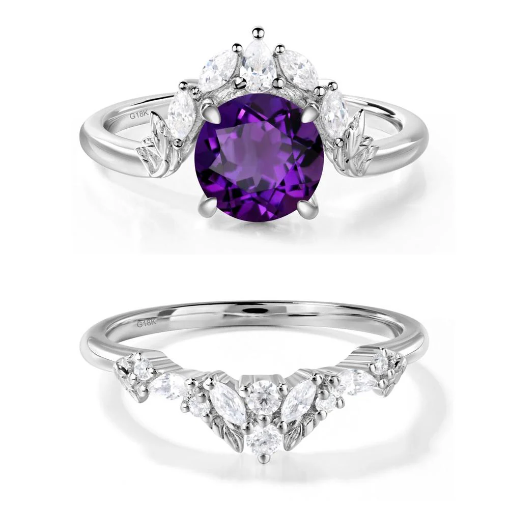 Amethyst Ring with Marquise Side Stone - Image 19