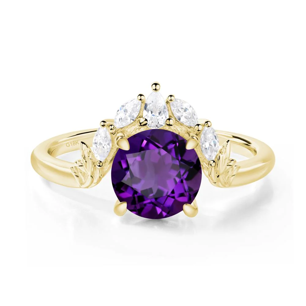 Amethyst Ring with Marquise Side Stone - Image 7