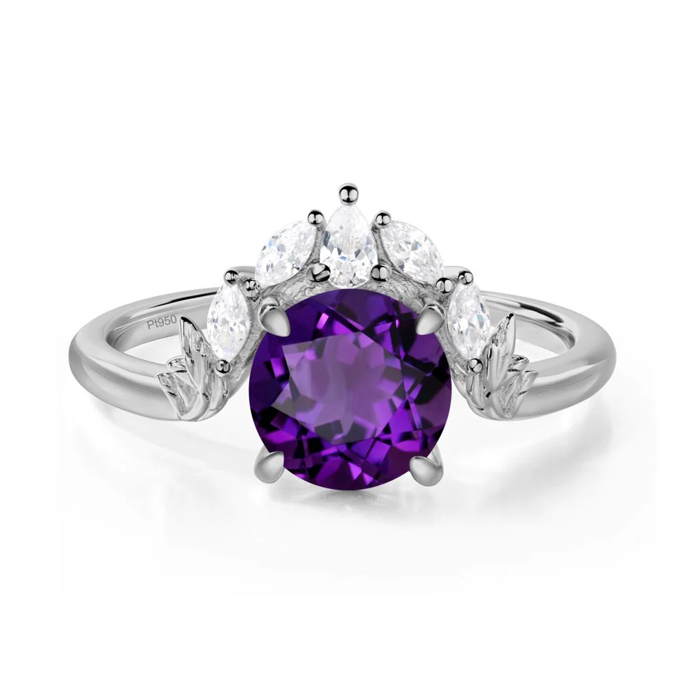 Amethyst Ring with Marquise Side Stone - Image 9