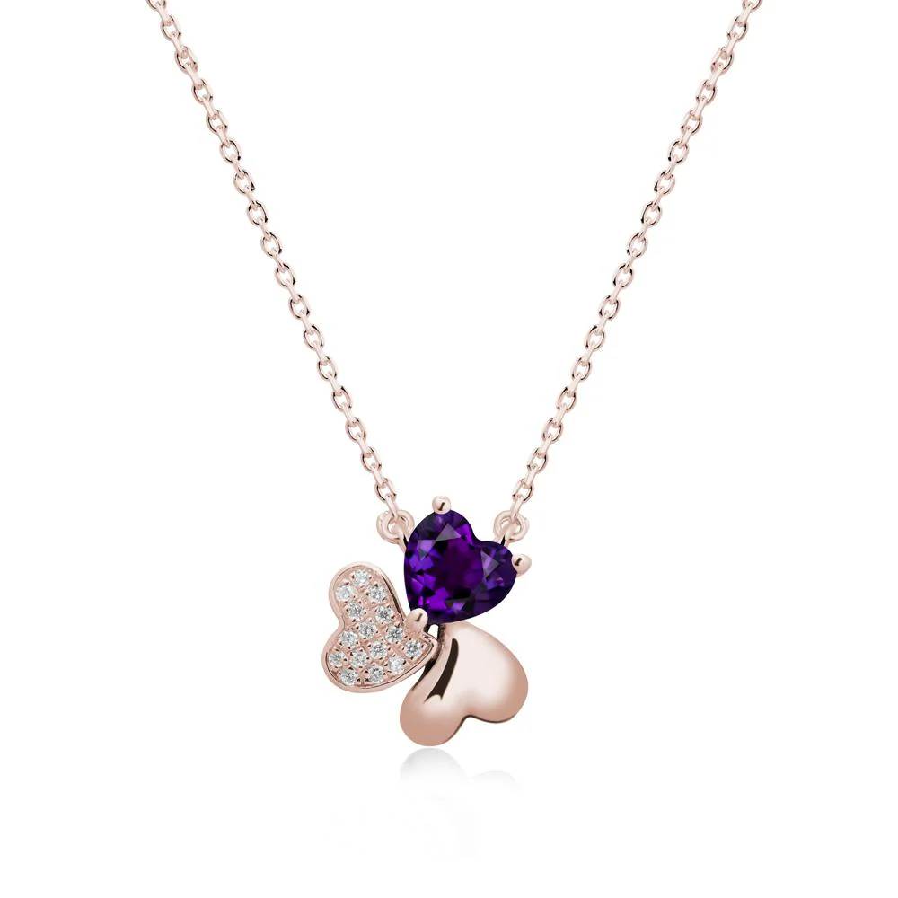 Amethyst Shamrock Necklace - Image 2