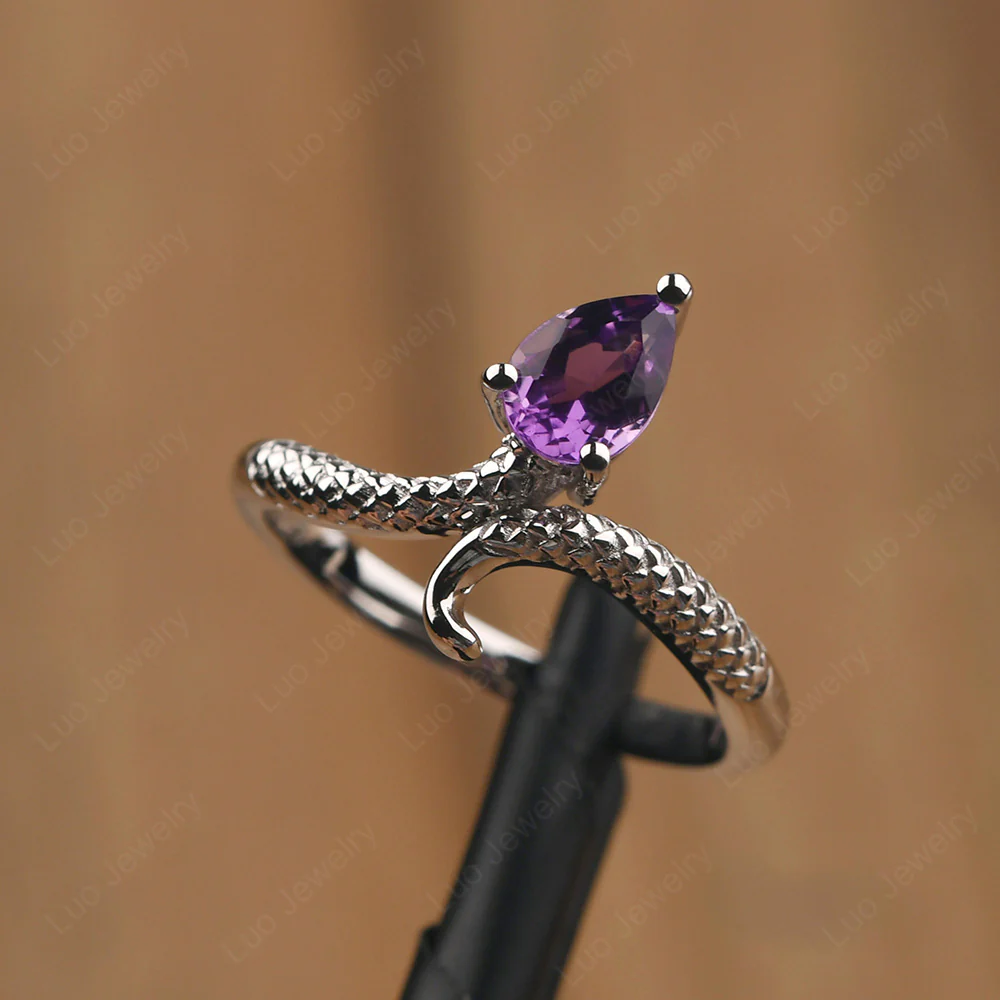 Amethyst Snake Ring - Image 2