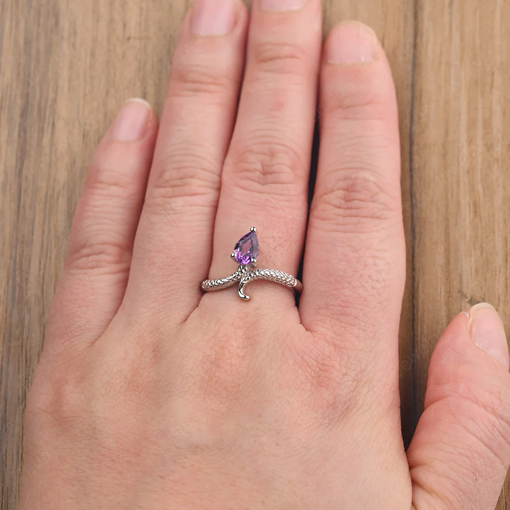 Amethyst Snake Ring - Image 6