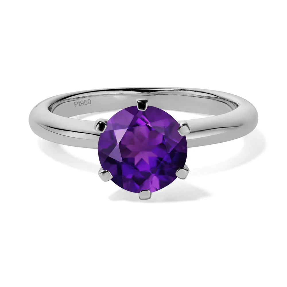 Amethyst Classic Solitaire Ring - Image 6