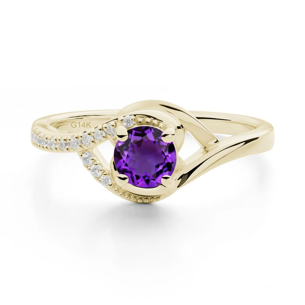 Amethyst Swirl Bypass Ring - Image 2