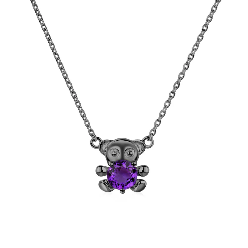 Amethyst Teddy Bear Necklace - Image 5