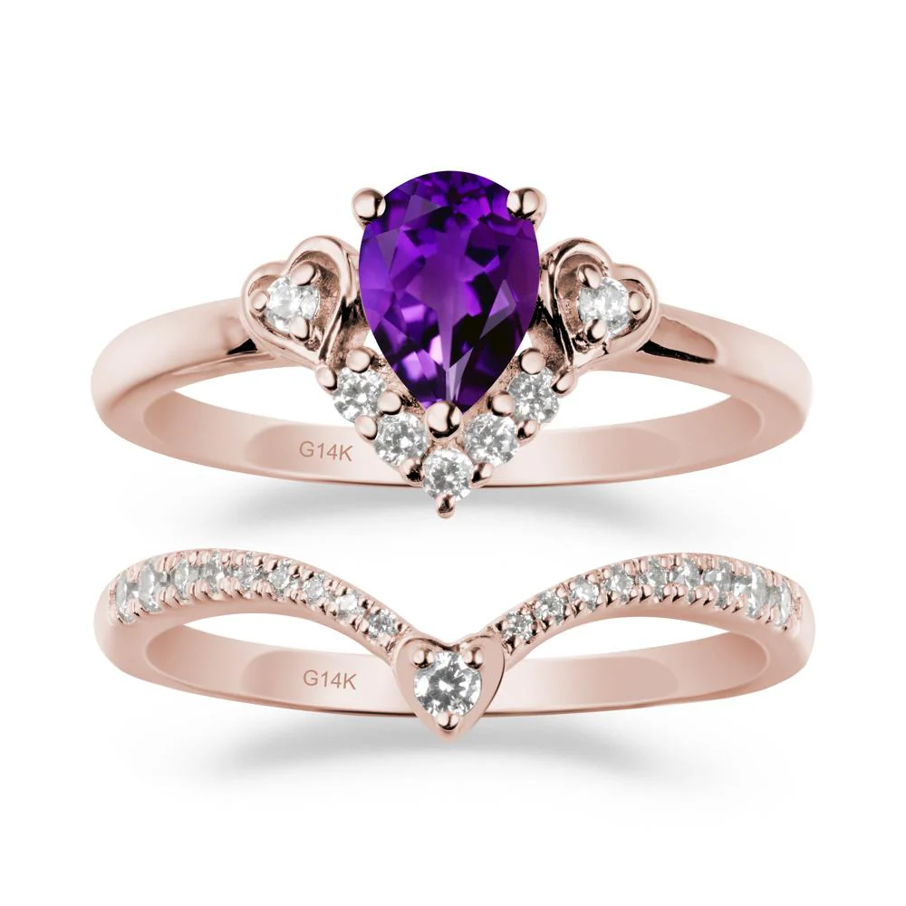 Amethyst Tiara Ring Set