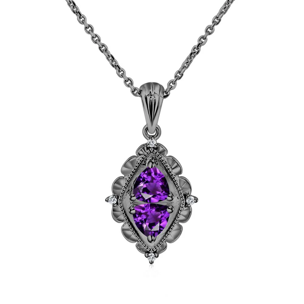 Amethyst Two Stone Necklace - Image 8