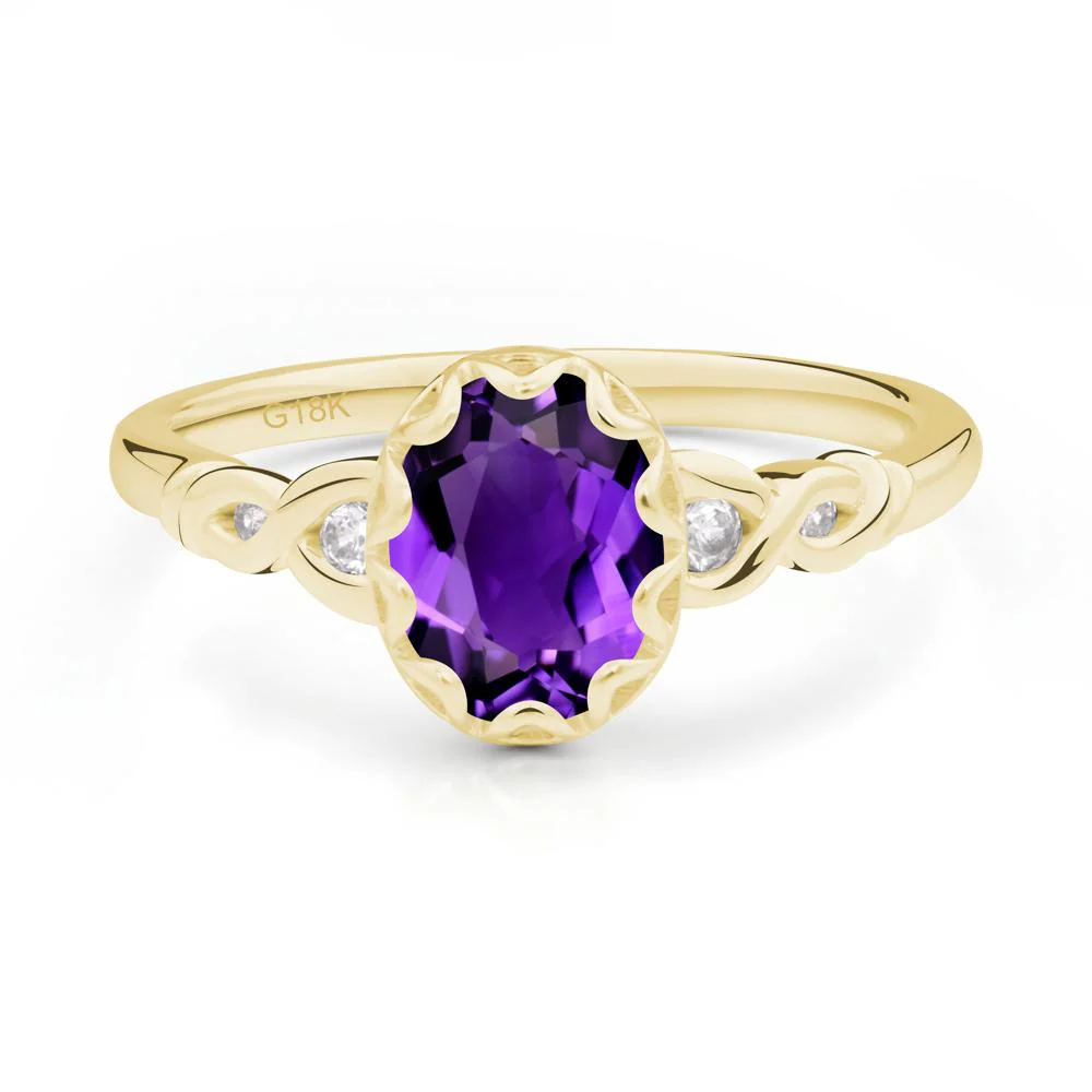 Amethyst Vintage Oval Engagement Ring - Image 7