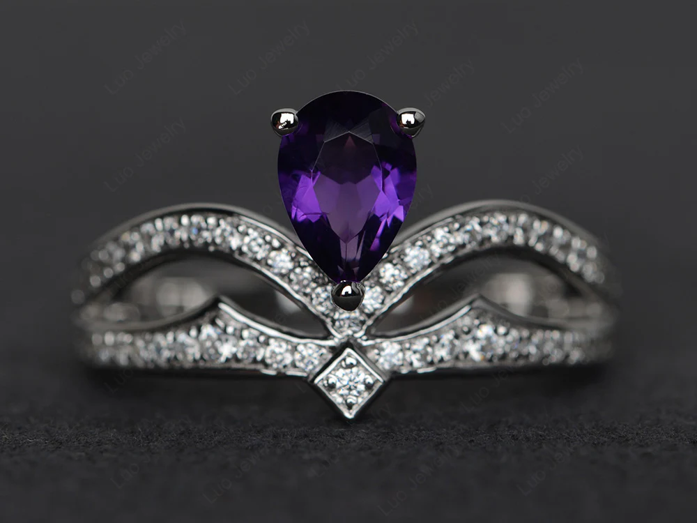 Amethyst Tiara Ring
