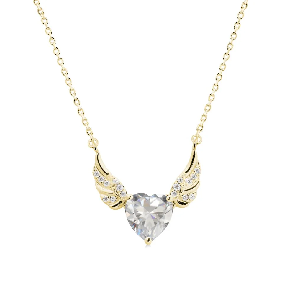 Angel Wing Heart Shaped Cubic Zirconia Necklace - Image 6
