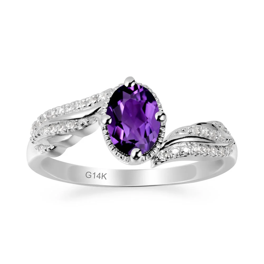 Angel Wings Inspired Amethyst Ring