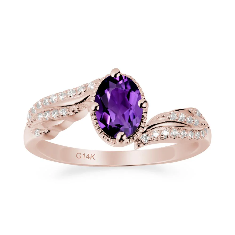 Angel Wings Inspired Amethyst Ring - Image 2