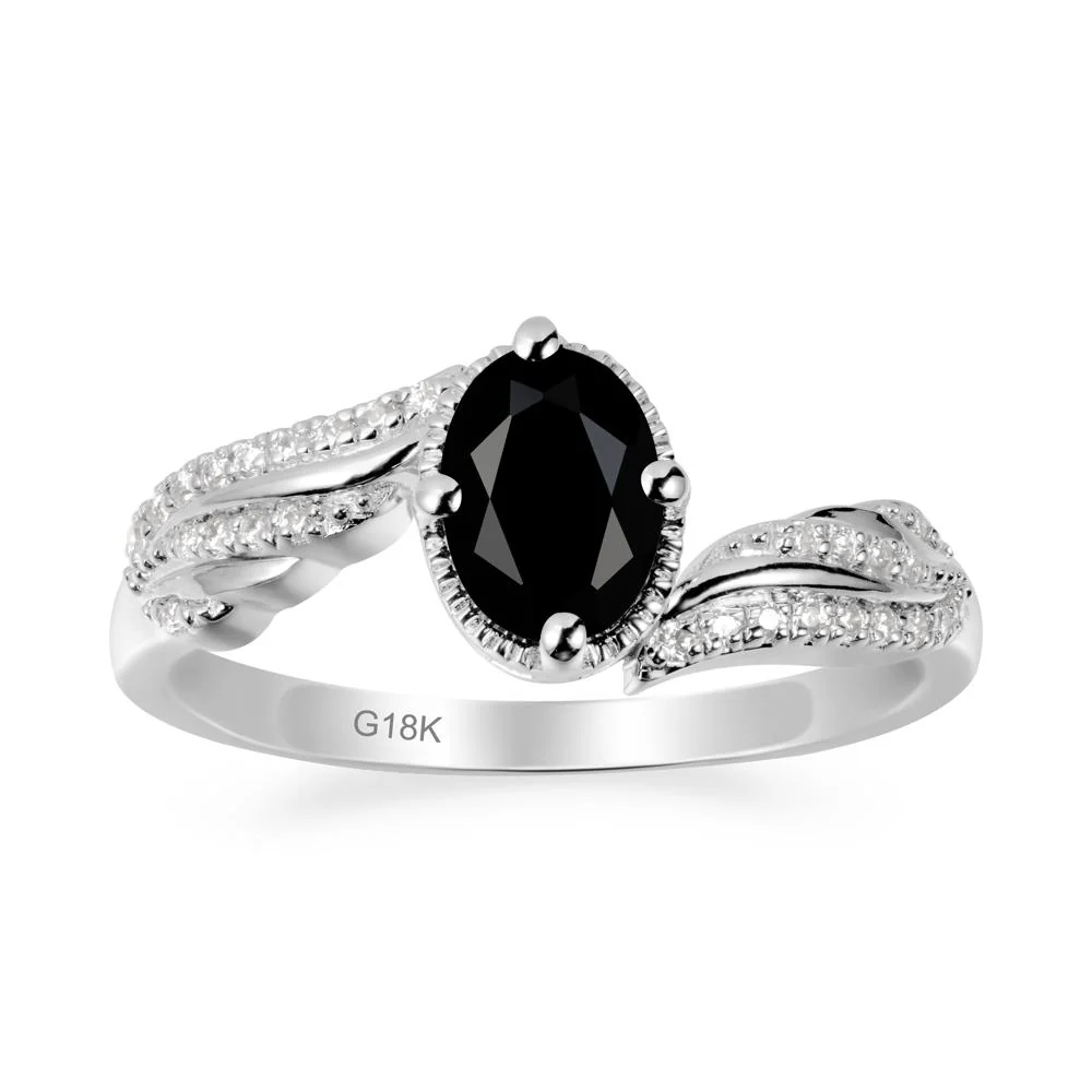 Angel Wings Inspired Black Spinel Ring - Image 6
