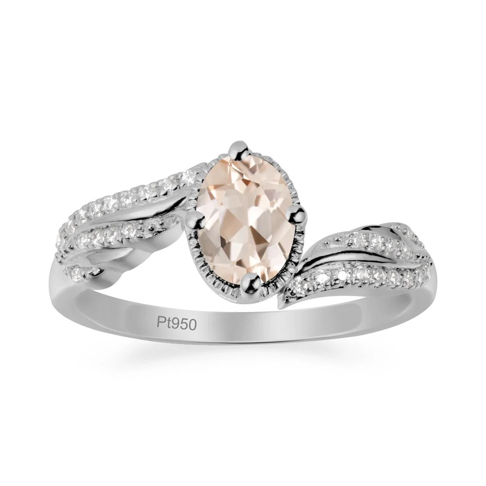 Angel Wings Inspired Morganite Ring