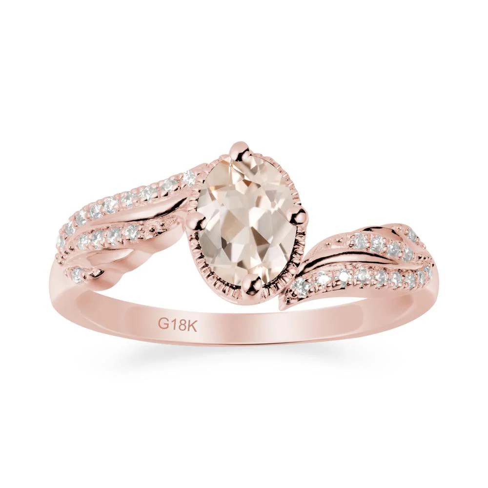 Angel Wings Inspired Morganite Ring - Image 5