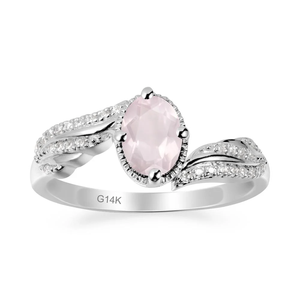 Angel Wings Inspired Rose Quartz Ring - Image 3