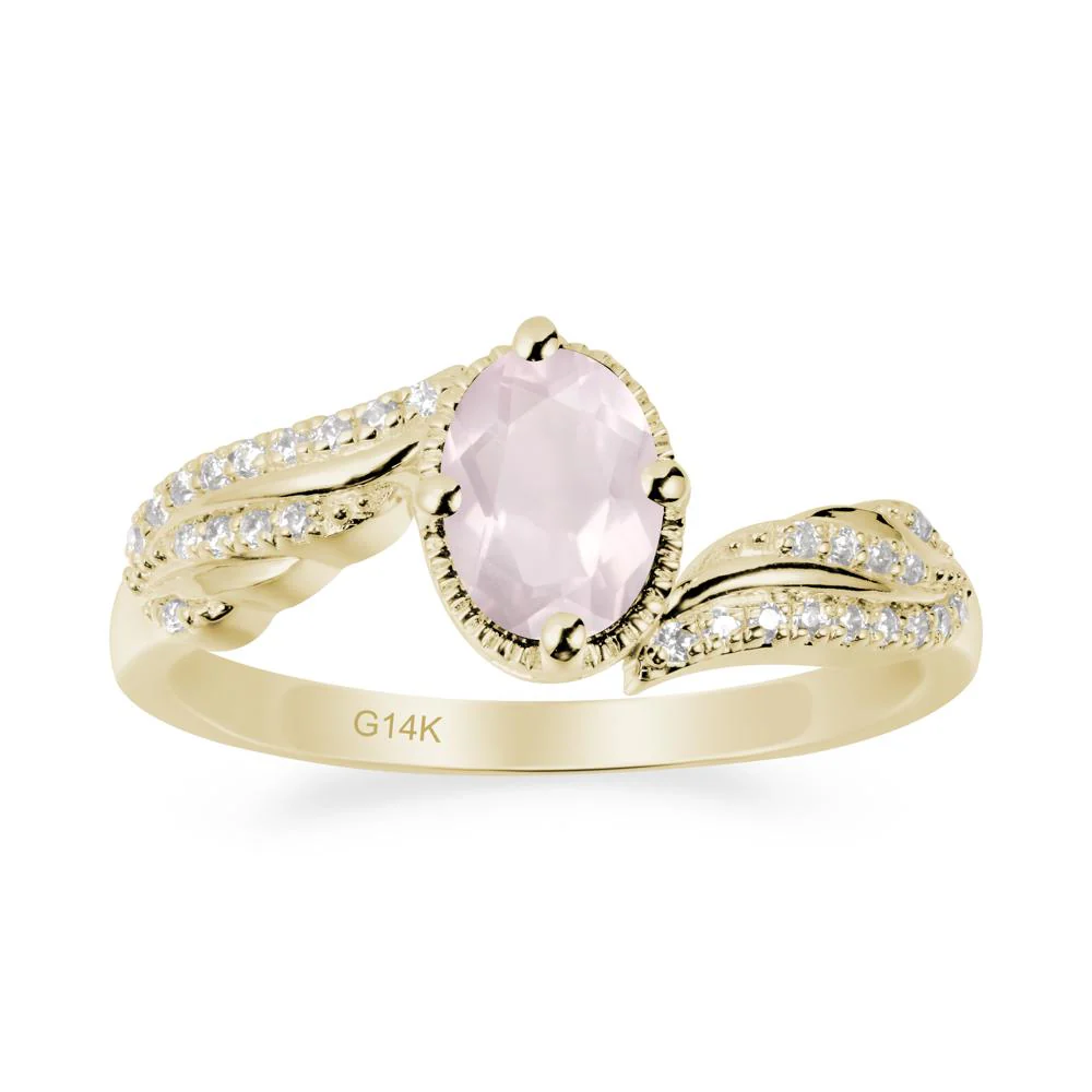 Angel Wings Inspired Rose Quartz Ring - Image 4
