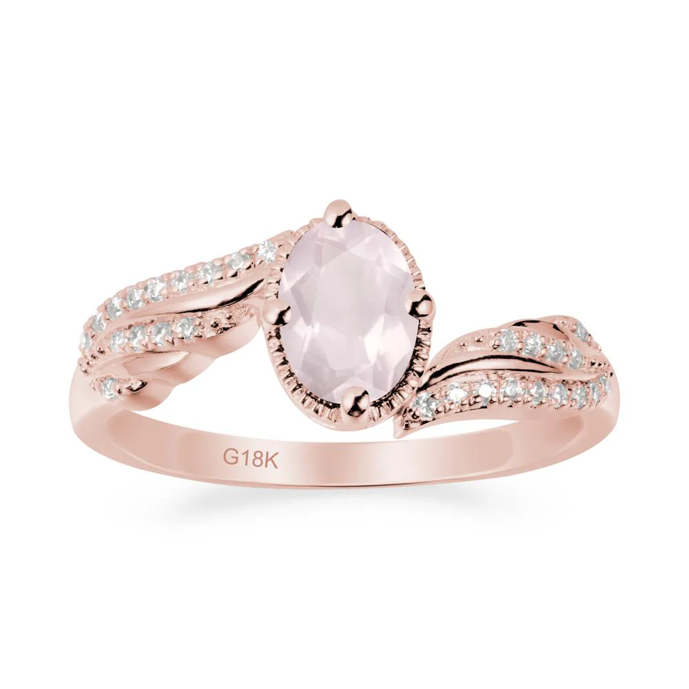 Angel Wings Inspired Rose Quartz Ring - Image 5