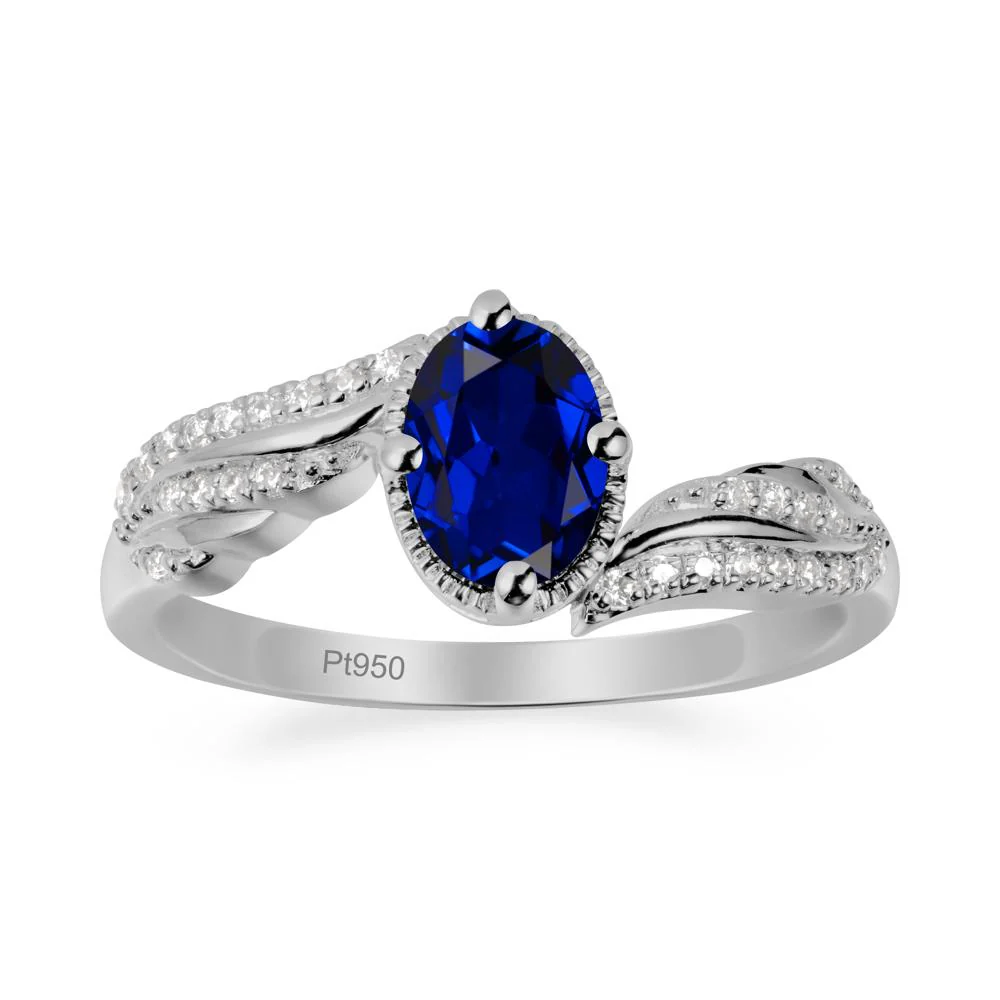 Angel Wings Inspired Sapphire Ring