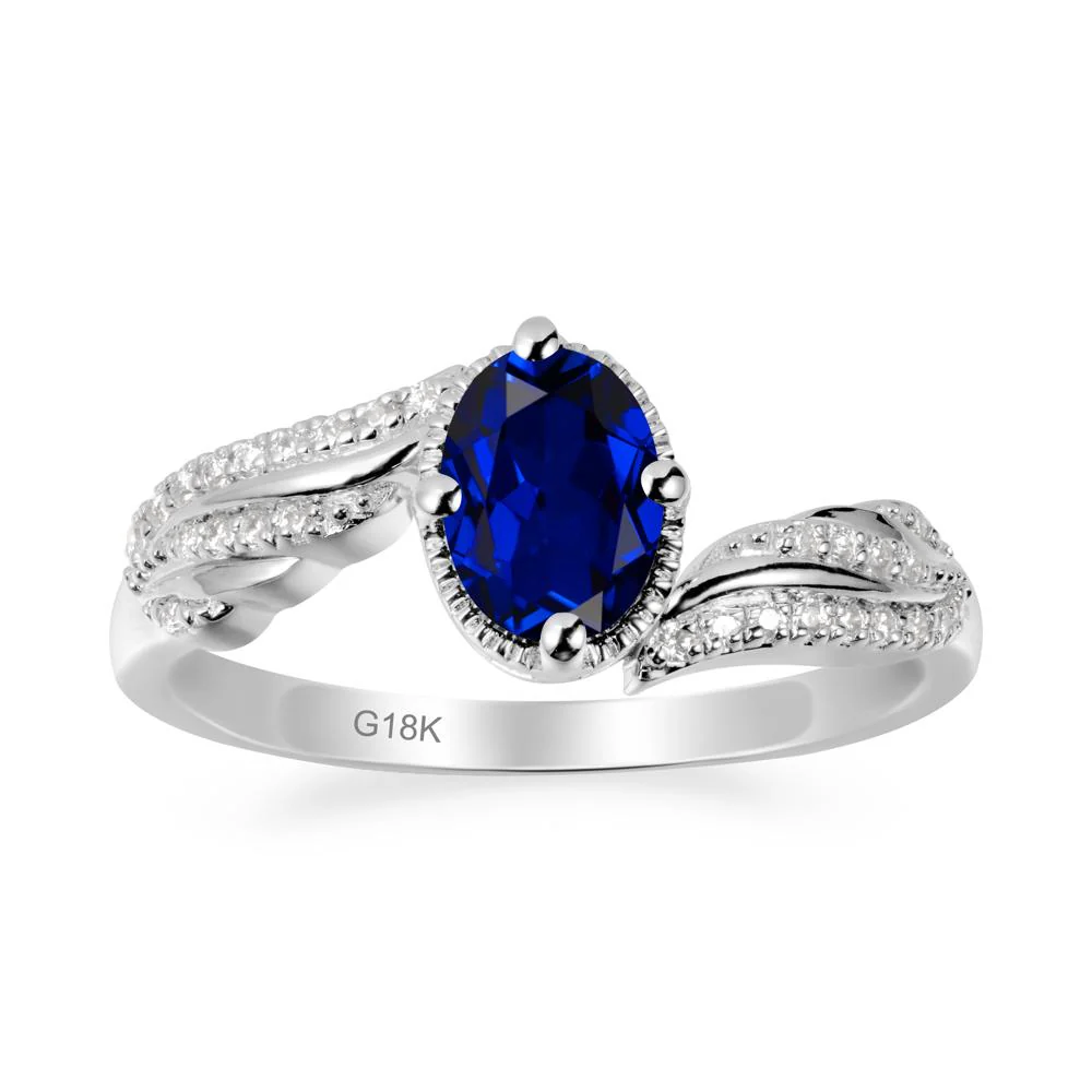 Angel Wings Inspired Sapphire Ring - Image 6
