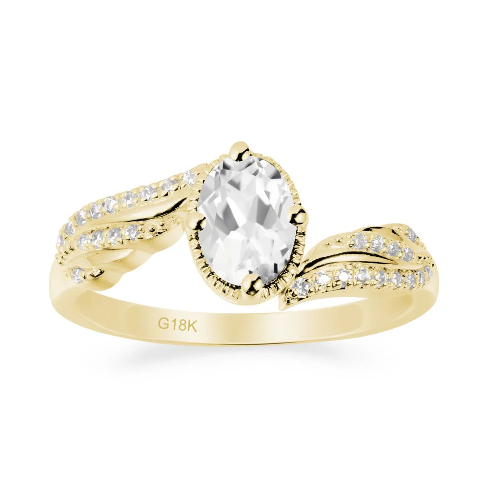 Angel Wings Inspired White Topaz Ring - Image 6