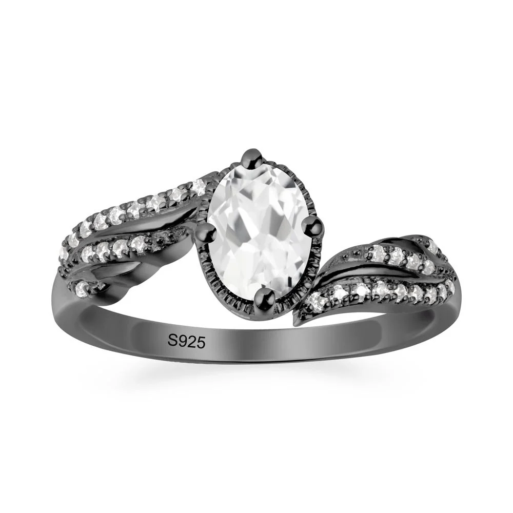 Angel Wings Inspired White Topaz Ring - Image 7
