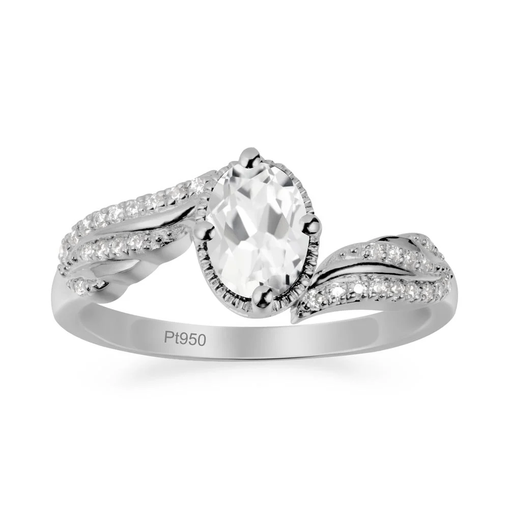 Angel Wings Inspired White Topaz Ring - Image 8