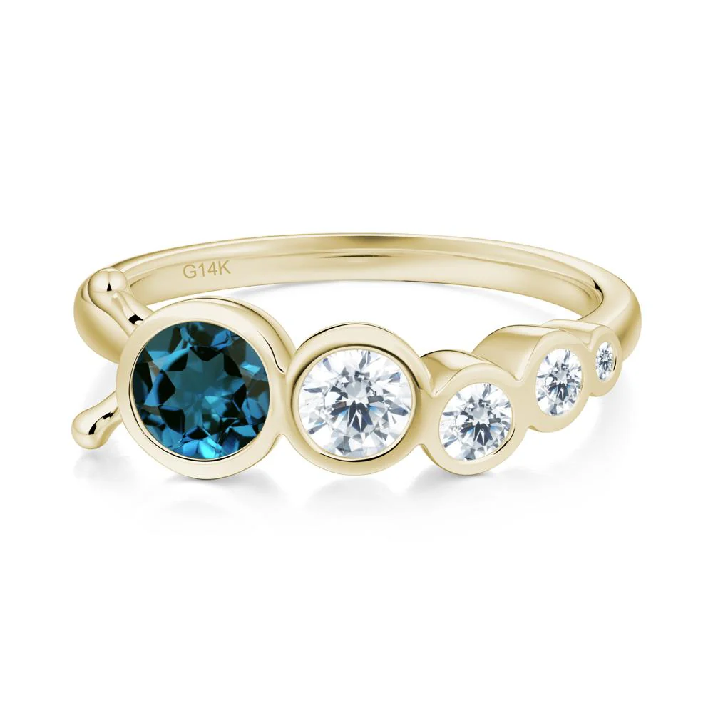 Animal Inspired London Blue Topaz Ring - Image 5