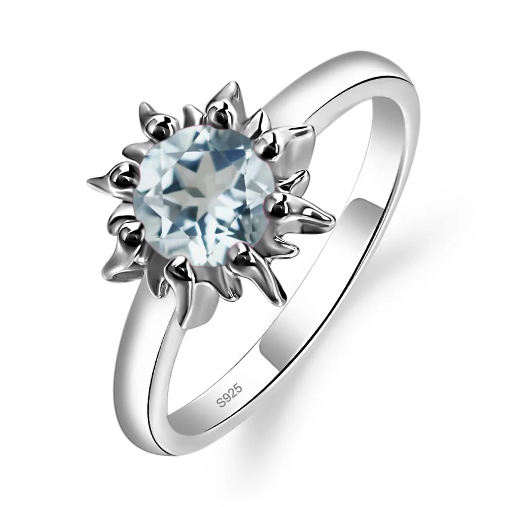 Aquamarine Sunburst Ring - Image 2